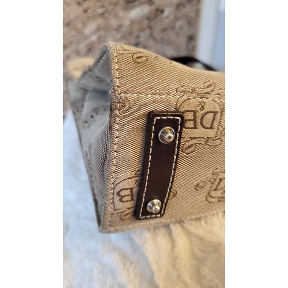 Dooney & Bourke Women's Large Tote Bag Monogram Tan Brown Vintage - Picture 13 of 16